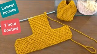 How to Knit BABY BOOTIES Shoes | Easy for Beginning Knitters | Hindi , Urdu With Written Instruction