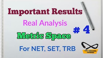 Important results on Metric space| Real Analysis | Limit breaking tamizhaz