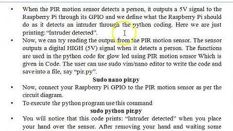 PIR Sensor Interfacing with Raspberry Pi