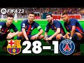 Fifa 23  messi ronaldo mbappe neymar all stars  fc barcelona 281 psg  ucl final