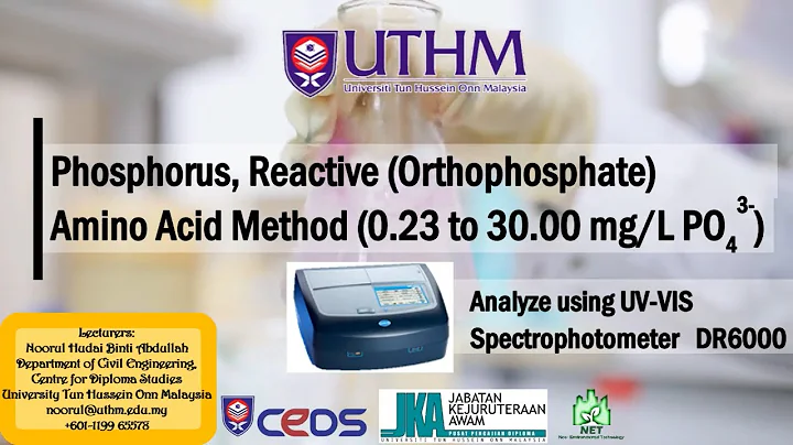 Phosphorus, Reactive (Orthophosphate) Amino Acid Method (0.23 to 30.00 mg/L PO43- ) HACH Method