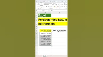 Fortlaufendes Datum mit Formeln 100% dynamisch einsetzen in Excel einfach erklärt