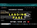 Website Landing Page Design Using HTML CSS | JavaScript Projects #htmlcssjavascripttutorial