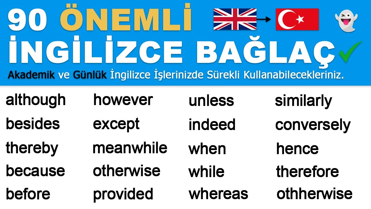 İngilizce'de En Önemli 90 Bağlaç