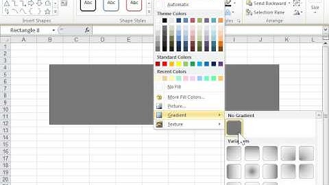 Excel 2010 Add or Change a Gradient, Texture, or Picture Fill