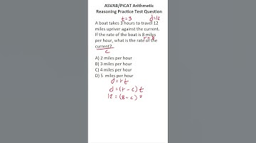 Distance, Rate, and Time (d  = rt): ASVAB/PiCAT Arithmetic Reasoning Practice Test Question
