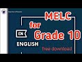 MELC FOR GRADE 10 - ENGLISH | MOST ESSENTIAL LEARNING COMPETENCIES | CURRICULUM GUIDE Mp3 Song