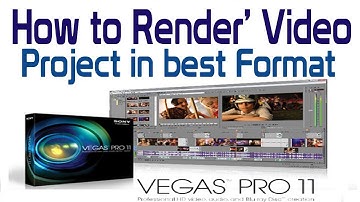 How to Render a Video project in SonyVegas pro