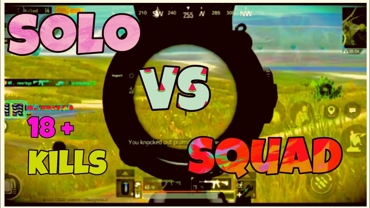 SOLO vs SQUAD 18 + KILLS || new ID new record 😱 - YouTube