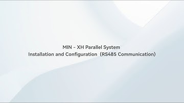 MIN - XH Parallel System Installation and Configuration (RS485 Communication)