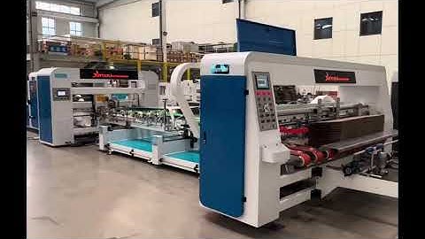 #cartonbox #foldergluermachine #stitching #box   Fully automatic folder gluer stitcher  machine