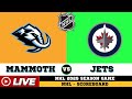 🔴LIVE : Utah Mammoth Vs Winnipeg Jets | NHL 2025 | NHL Live SCOREBOARD