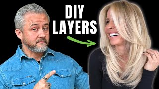 : Easy DIY Layered Haircut ANYONE CAN DO!