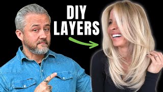 Easy DIY Layered Haircut ANYONE CAN DO!