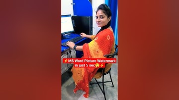 MS Word Picture Watermark in just 5 sec🔥😲 #viral #msword #excel #computer