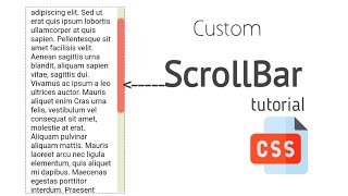 How to create custom scrollBar with css | css scrollbar #purecss #coding