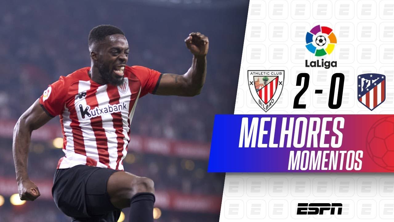 COM SHOW DE IÑAKI WILLIAMS, ATHLETIC BILBAO VENCE O ATLÉTICO DE MADRID EM LALIGA