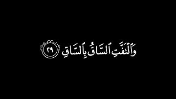 كلا بل تحبون العاجلة وتذرون الآخرة شاشة سوداء #سورة_القيامة #مشاري_العفاسي
