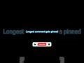 Longest comment gets pinned #trendingshorts #shortvideo