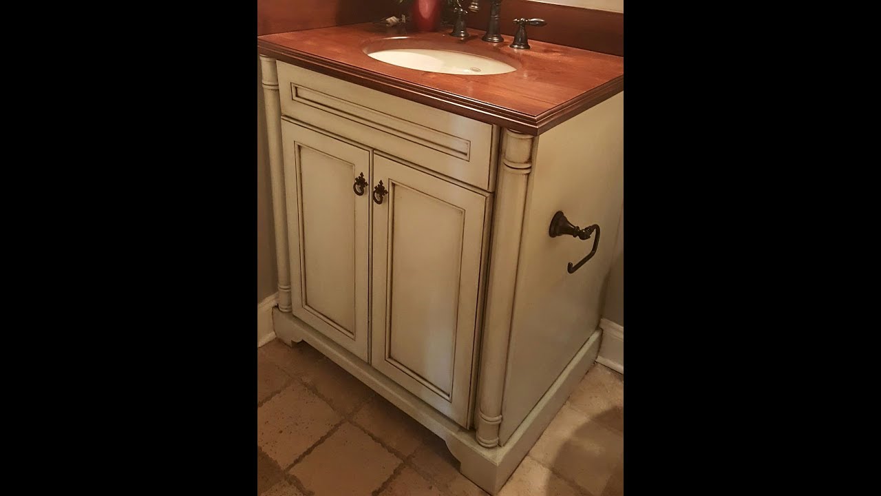 Antique Glaze In Full Tint For Vanity Cabinets Furniture Youtube