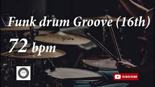 Funk Drum Groove HH 16th - 72 bpm - HQ