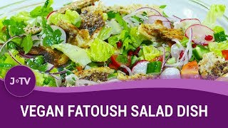 We've teamed up with shabbat uk to make some delicious, easy meal
recipes. check out this tasty vegan, sephardi fatoush salad dish...
enjoy and share...