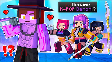 MAIZEN : JJ Became IDOL KPop Demon Hunters Challenge!? - Minecraft Animation JJ & Mikey