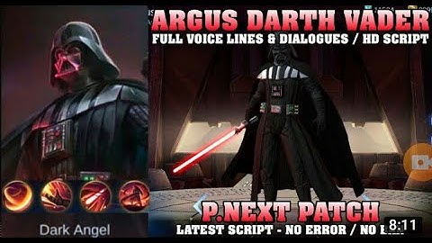 Argus StarWars Skin Script - Full Sound & Full Effects - No Password | MLBB