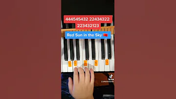 Red Sun In The Sky Easy Piano Tutorial 