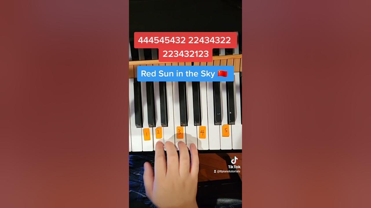 Red Sun in the Sky (Easy Piano Tutorial)
