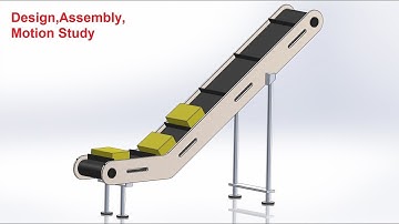 Solidworks tutorial: Elevating Conveyor Design Assembly and Motion Study