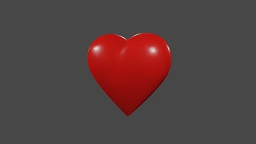 Pulsing heart emoji 3d animation