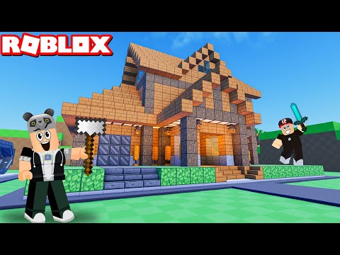 Minecraft Evi Yaptık!! İçinde Dropper Fabrikası Var - Panda ile Roblox Sandbox Tycoon