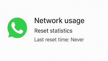 WhatsApp Network Usage | Reset Statistics | Last Reset Time: Never Explained