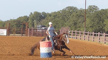 Sucker For A Redhead - running the barrels #1! - ValleyViewRanch.net