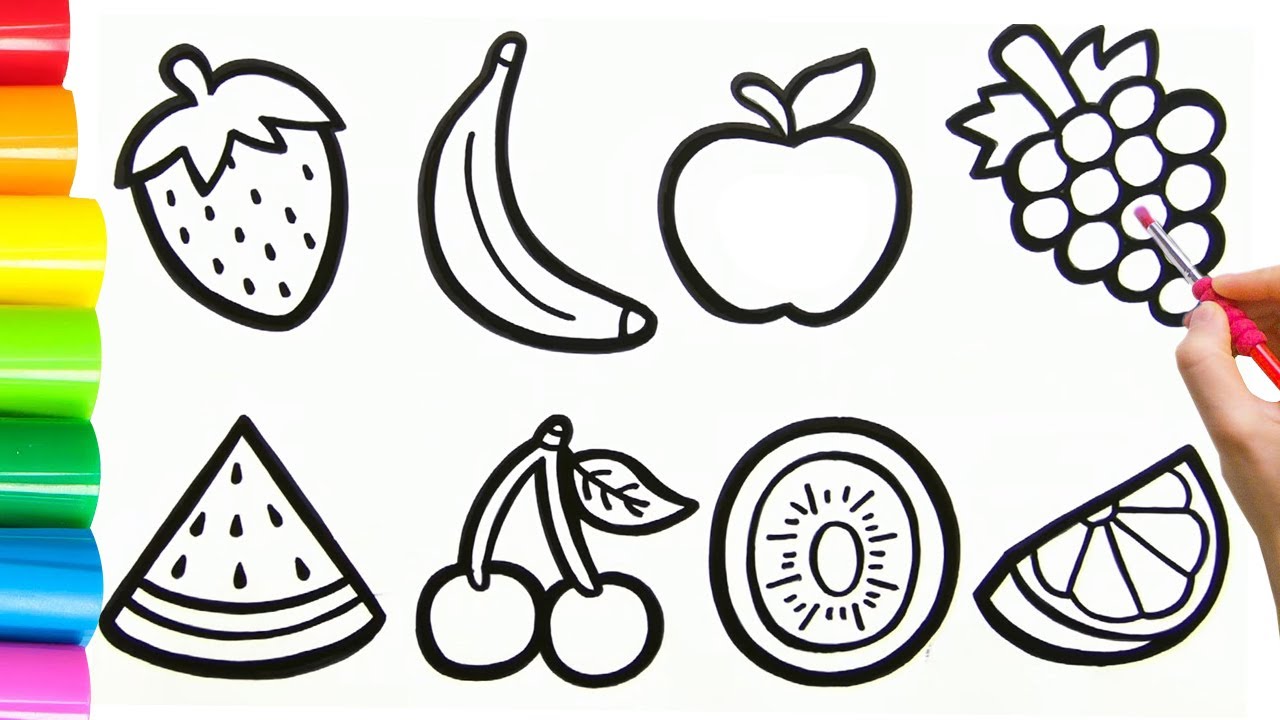 Sketch Of Various Fruits Stock Clipart | Royalty-Free | FreeImages