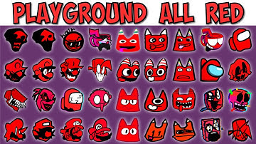 FNF Character Test | Gameplay VS My Playground | ALL Red Test
