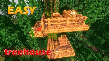 Jungle Treehouse Tutorial #minecraft