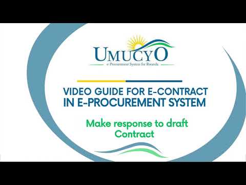 Supplier Response to e-Contract Draft