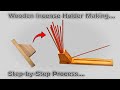 Handcrafted Wooden Incense Holder | Elegant Home Decor & Meditation Accessory