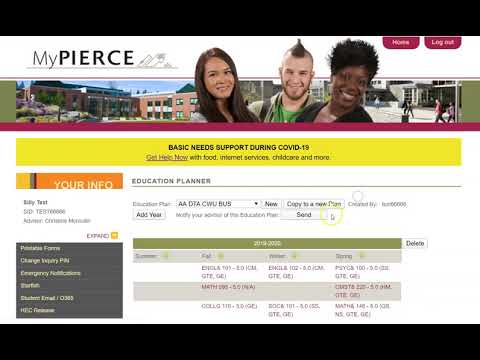 MyPierce Student Portal Educational Planning Video