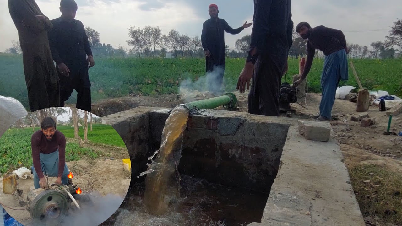Starting The Diesel Engine Tubewell System I Agriculture In village life in Pakistan 🇵🇰 Daliy Vlog