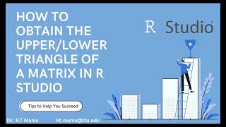 How to obtain the upper/lower triangle of a matrix in R