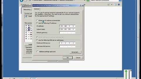 How to change the static IP address on a Microsoft Windows 2008 server
