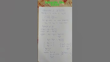Differentiation of log functions#shorts video #mathematics #viral #easy