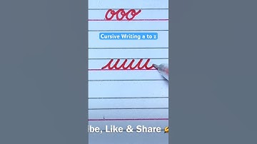 u - Cursive writing a to z for beginners | Cursive handwriting practice | Cursive letters abcd