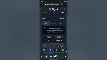AlgoFi Vault - Algorand Defi