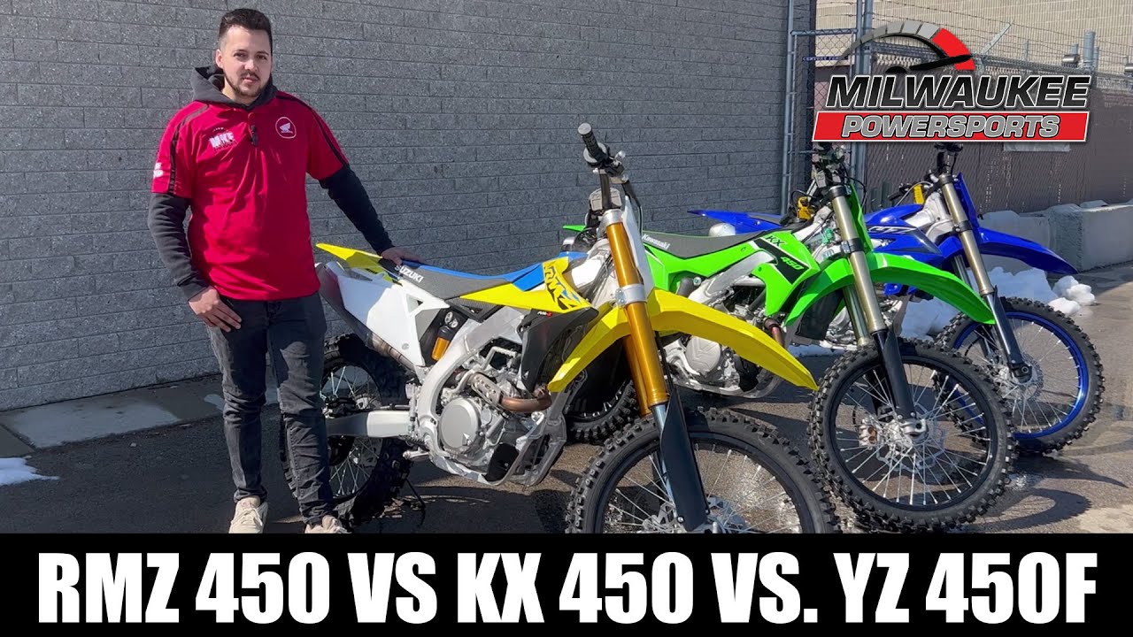 2023 SUZUKI RMZ 450 VS. KAWASAKI KX 450 VS. YAMAHA YZ 450F! YouTube