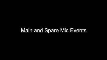 Avid VENUE | S6L Real Time Workflows—Main and Spare Mic Events