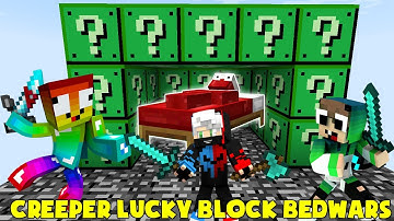 MINI GAME : CREEPER LUCKY BLOCK BEDWARS ** THANH KIẾM SẮT SIÊU VIP CỦA NOOB VÀ CÁI KẾT ??